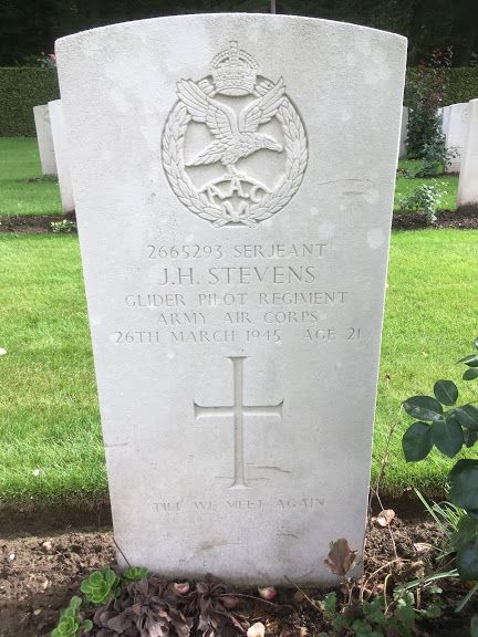 The permanent CWGC headstone at Reichswald Forest War Cemetery — Plot 38, Row F, Grave 3